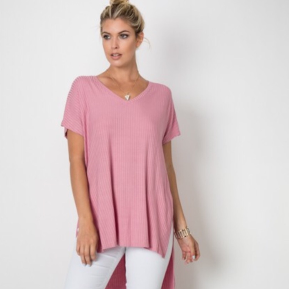 Mauve short sleeve top